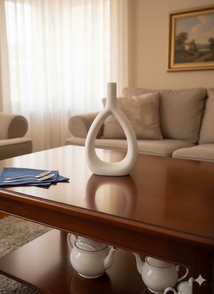 Decorative vase | Home & office decor | best for gift | material ceramic | size small | white.