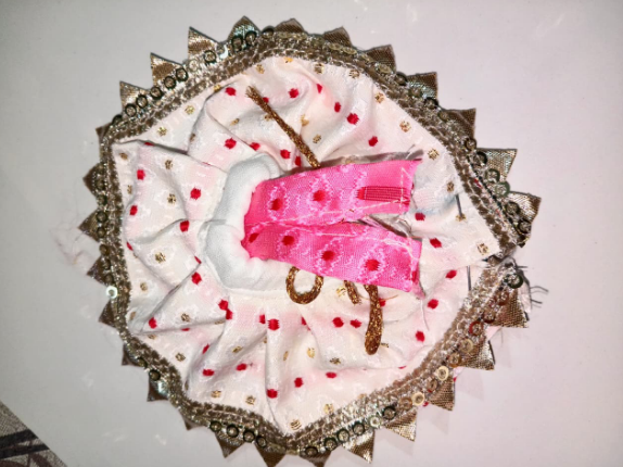 laddu gopal dress | pink colour heavy poshak for laddu gopal ji ( size 2no)