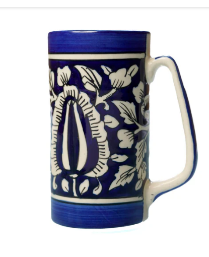 Mughal Design Blue Color Beer Mugs Set