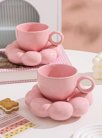 Coffee Mug for Home and Kitchen Dining - 350ml Capacity (Pink)